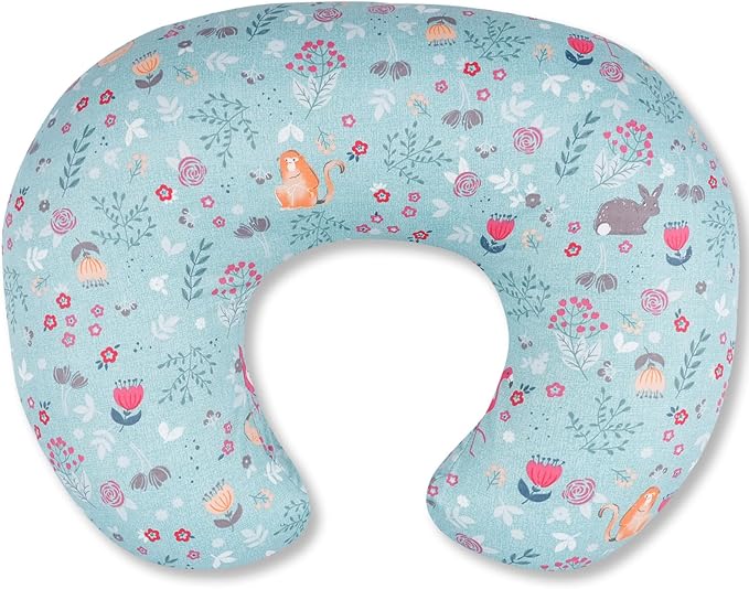 Nursing Pillow, Breastfeeding Pillow with Removable Cotton Cover, Baby Feeding Pillow for Mom Easier Breast Feeding and Bottle Feeding, Breastfeeding Support Cushion for Newborn (Leave)