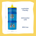 Whiskware Paw Patrol Stackable Snack Containers for Babies, Kids, and Toddlers, 3 Stackable Snack Cups for School and Travel, Formula Friendly, Cupholder Friendly All Paws On Deck!