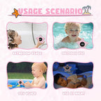 TKY Baby Bath Thermometer with Floating Toys - Digital Water & Room Temperature Monitor, Rechargeable Thermometer with Alerts for Newborn Bath Essentials, Infant Safety