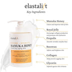 Elastalift Collagen Cream + Manuka Honey Cream Body Lotion & Face Moisturizer Skin Care Bundle For Women & Men | Skin Tightening Collagen Firming Lotion For Crepey Skin, Dry Skin, & Wrinkles, 2PC Set