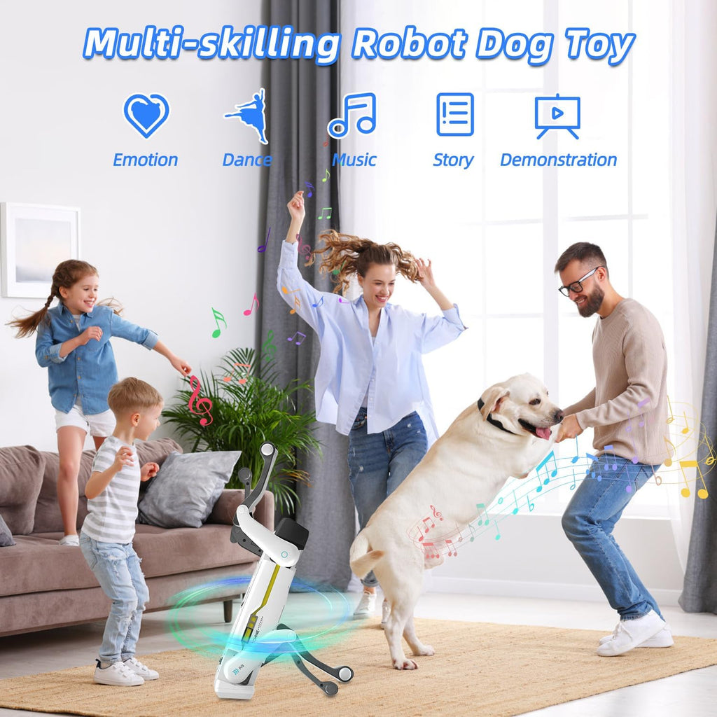 Mostop Smart Robot Dog, Interactive AI Smart Dog Toy for Kids 5-7 - RC Robot Puppy with Voice/App/Remote Control, Support Action Programming, 30+ Actions, Ideal STEM Gift for Adults/Kids