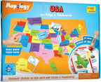 Imagimake Mapology United States Flash Card Puzzle with Flags, Country- Capitals | Educational Toys for Kids Ages 5-8 | Learn Geography Puzzles for kids Ages 8-10 | Christmas Gift for Boys & Girls