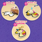 Skillmatics 3D Art Kit - Aqua Puffs Princesses & Unicorns, Mess-Free Paint by Number Craft for Kids, DIY Color & Inflate Activity, Travel & Creative Gift for Girls & Boys Ages 4, 5, 6, 7, 8, 9, 10