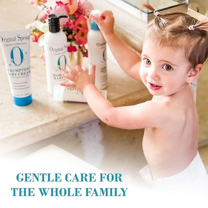 Original Sprout Scrumptious Baby Cream, Gentle Moisturizing Cream for Dry, Sensitive Skin & Diaper Rash, Non-Greasy Baby Lotion with Zinc Oxide & Calendula for Face & Body, 32 fl oz