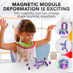 Magnetic Fidget Pen - Perfect Writing and Spinner Magnet Toy Combination, Figette Figit Pen with 13 Magnetic Rings, Ideal Office Study Gift for Kids 8+, Teens & Adults with ADHD(Colorful)