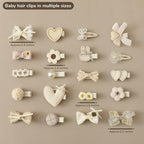 20 PCS Toddler Hair Clips 2.4 Inch Baby Girl Hair Bows Fully Covered Barrettes Infant Hair Accessories for Babies and Kids