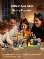 137PCS Magnetic Blocks - Magnetic Building Blocks,World Magnetic Lights Tiles Kids Build Cubes ,STEM Toys for 3-5 4-8 5-7 Year Old Boys and Girls,Sensory Creative Activities Christmas Birthday Gift