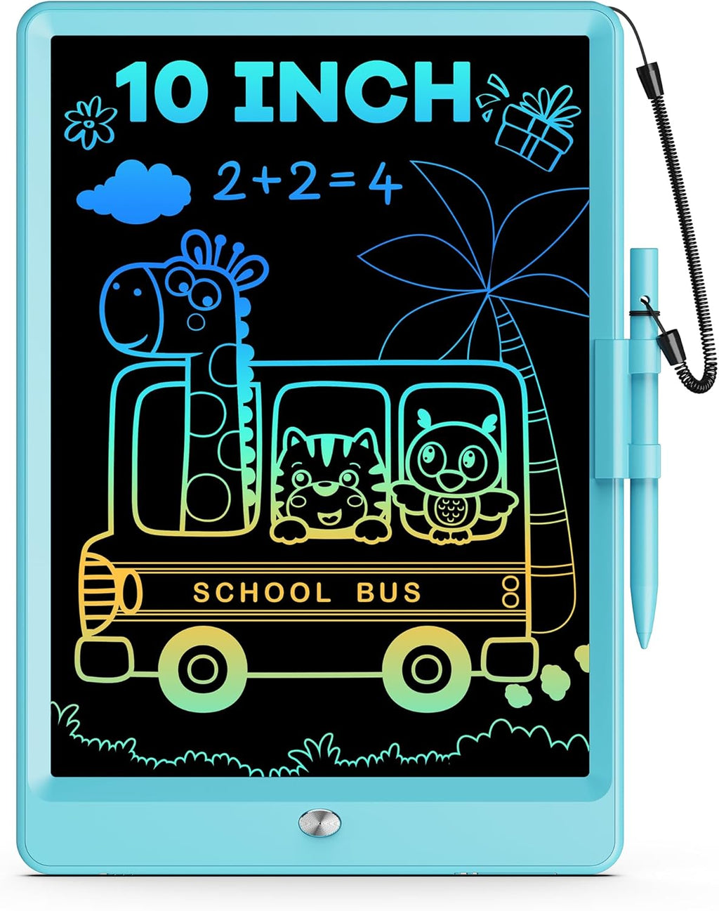 ORSEN 10 Inch LCD Doodle Board Writing Tablet for Kids - Colorful Drawing Pad and Educational Toy Gift for 3-6 Year Old Boys and Girls