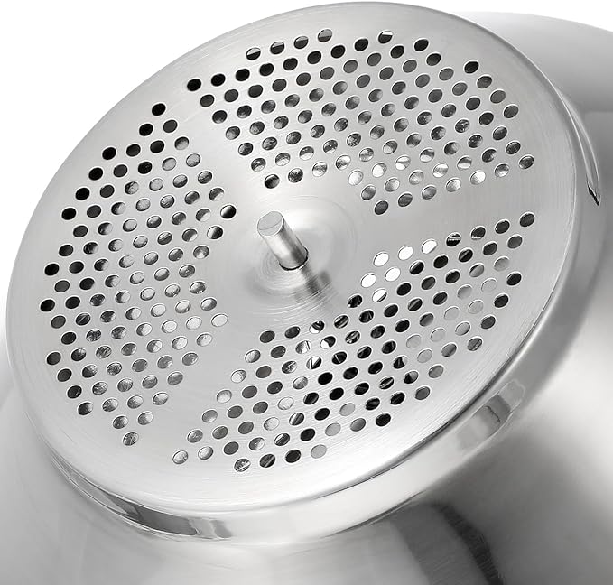 Gatuida Stainless Steel Rotary Food Mill for Tomato Sauce, Manual Potato Ricer, Handheld Potatoes Presser for Mashed Potatoes, Baby Food, Kitchen Tool (Silver)