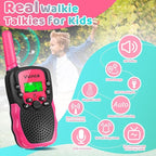 Walkie Talkies for Kids, Rechargeable Long Range Gift Toy for Ages 3 4 5-7 8-12 Year Old Girl Boy with 22 CH 2 Way Radio Flashlight 3 Mile Long Range Walkie Talkie for Outdoor Game Camping 2 Pack