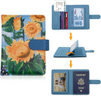 Melsbrinna Rfid Passport Holder for Travel women/Men, Cute Passport Wallet Rfid Blocking Card Slots, Rfid Passport Cover/CaseTravel Wallet, Passport Book Holder (1, Blue2)