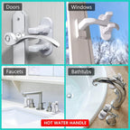 Door Lever Lock (3 Pack) Door Locks for Kids Safety, Baby Proofing Door Knob Child Proof Door Knob Covers, Child Safety Locks for Doors, with 3M Adhesive, for Doors, Windows, Bathtubs, Faucets (White)