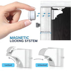 Pack of 36 Magnetic Cabinet Locks for Child Safety with 9 Keys, 3M Adhesive Easy Installation, Baby Proofing Magnetic Locks for Cabinets and Drawers (36 Locks + 9 Keys)
