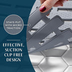 SlipX Solutions Weighted Non Slip Bath Mat for Textured Tub & Shower Surfaces | Patent Pending | Anti Slip Bathtub Safety Without Suction Cups | Doesn’t Float, Works on Tile & Stone 31” x 15”