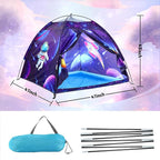 Space World Kids Play TentSpaceship Tent for Kids, Foldable Pop Up Indoor Outdoor Party Spaceship Playhouse Tent Toy for Boys Girls-47 * 47 * 41 (Dark Purple)