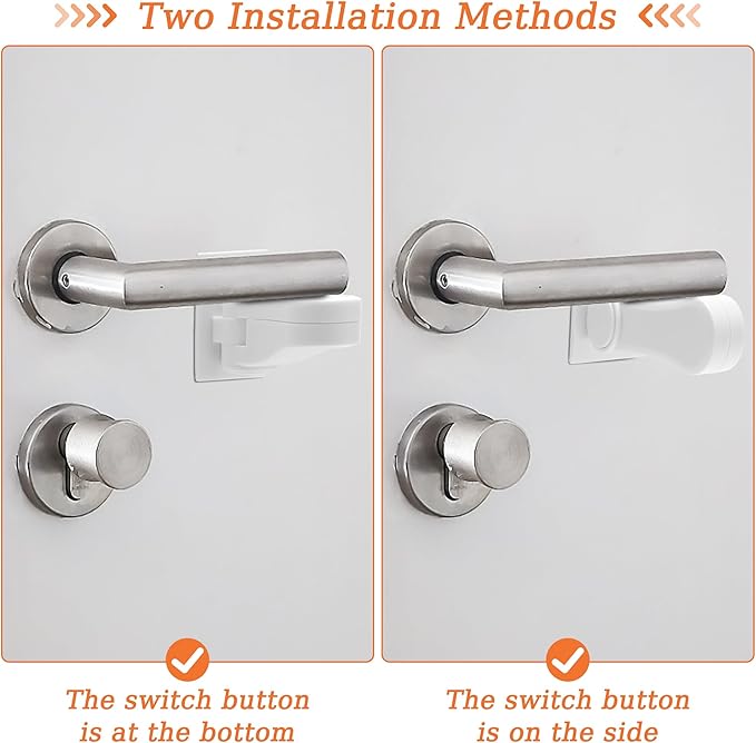 6P Child-Proof Door Lock Coolrunner Baby Proofing Door Handle Locks, Child Proof Door Lever Lock with Strong Adhesive for Protecting Kids and Toddler