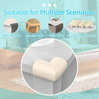 Baby Proofing Edge Corner Protector,L-Shape Cabinet Door Bumper,10 Furniture Safety Soft Corner Guards,Table Corner Protectors,Wall Protector,Self Adhesive,for Nursery,Kitchen,Fireplace,Table