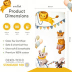 100% Cotton Fitted Crib Sheet – “Carnival Fun” Circus Theme Nursery Bedding, Colorful Baby Crib/Toddler Sheet (Standard Size)