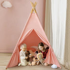 Teepee Tent for Kids-Portable Children Play Tent Indoor Outdoor (Pink)