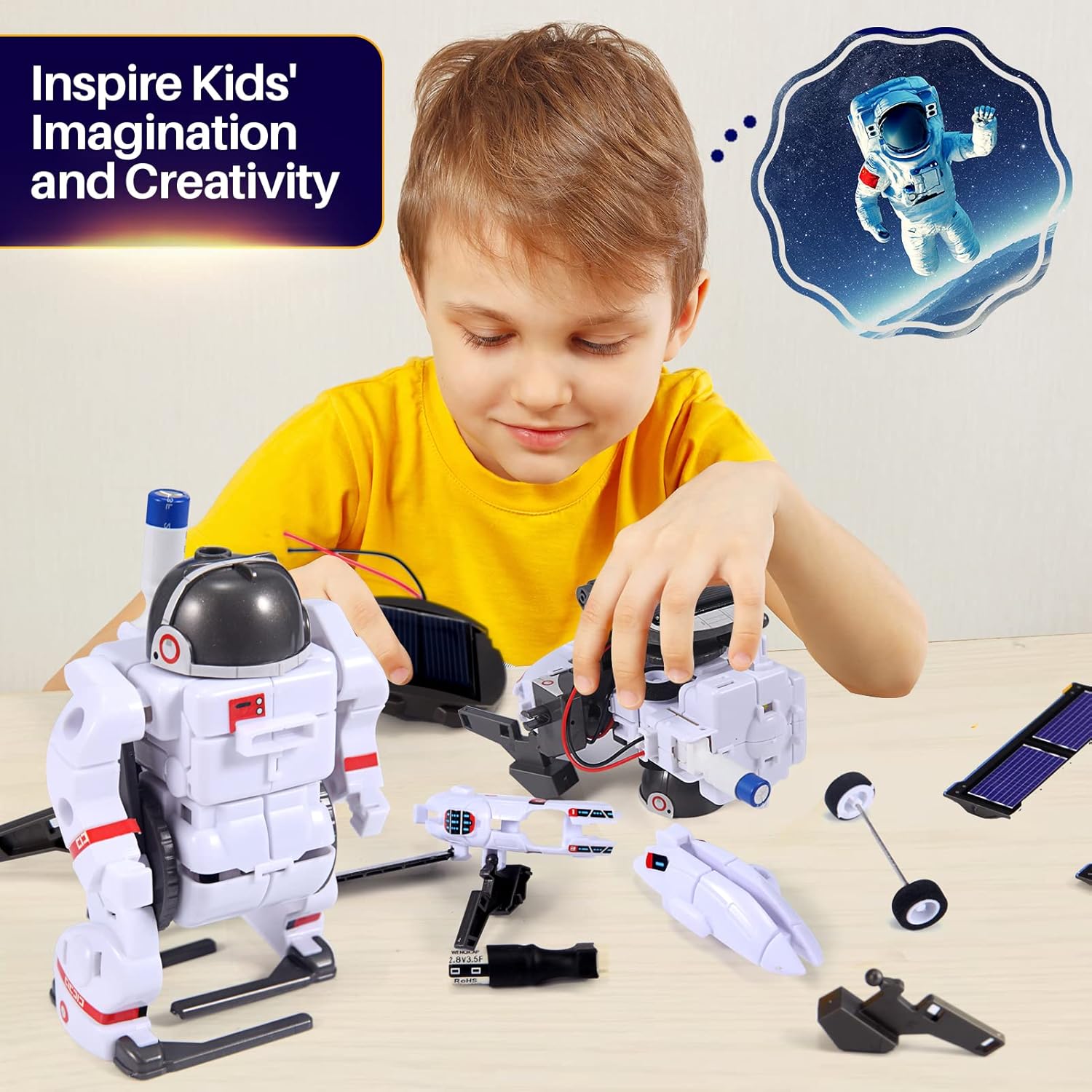STEM Toys for Kids Ages 8-12, Solar Robot Science Kits Gifts for 8-14 Year Old Teen Boys Girls, 120Pcs Building Experiments for Teenage Ages 9 10 11 13