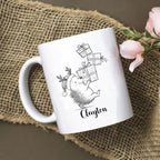 Hedgehog White Ceramic Coffee Mug, Personalized Hedgehog Accent Coffee Cup Gift For Dad Mom Daughter Son Kids, Funny Animal Travel Mug 11 Oz 15 Oz, Custom Name Hedgehogs Teacup Gift For Birthday Xmas