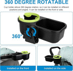 Accmor Stroller Cup Holder with Tray, Universal Cup Holder, Bike Bottle Holder, 361° Rotatable Large Caliber Drinks Holder for Stroller, Bike, Wheelchair, Walker