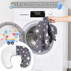 Nursing Pillow, Breastfeeding Pillow for Breastfeeding & Bottle Feeding, Standard Size Breathable with Washable Cover, Hypoallergenic, Tummy Time & Sitting Support (0-18Months)