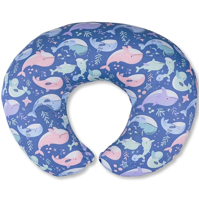 Nursing Pillow, Breastfeeding Pillow with Removable Cover, Ergonomic Breast Feeding Pillow, Baby Feeding Support Cushion for Mom Easier Breastfeeding- Original Size/Whale