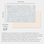 Baby Care Foldable Mat - Sea Petals(Gray), Large