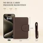 ALLIVE Passport Holder for Travel, Genuine Leather Passport Holder with AirTag Hidden, Rfid Passport Cover Travel Wallet for Airport Essentials, Travel Must Haves Gifts (Coffee Brown)