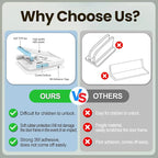 Sliding Door Lock 6 Pack, Child Safety Lock For Sliding Glass Doors, Easy To Install, Keeps Your Baby Out Of Danger, For Sliding Glass Doors, Sliding Windows, Sliding Closets, Etc (Blue)