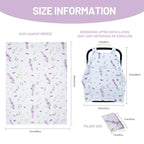80S Muslin Car Seat Cover for Babies - Soft & Breathable Infant Carrier Canopy, Lightweight Sunshade for Summer, Universal Fit for Baby Boys & Girls