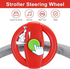 Accmor Stroller Steering Wheel Toy, Pretend Driving Simulated Steering Wheel for Baby Stroller Shopping Carts, Universal Detachable Funny Stroller Shopping Carts Toy Attachment Accessories