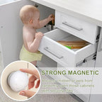 AOSITE Child Safety Magnetic Cabinet Locks Keys, 2 Pack Universal Replacement Keys Child Proof Extra Stronger Magnet Baby Locks for Cabinets and Drawers with Adhesive, 2 Key Holders Included