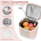 Mancro Breast Milk Cooler Travel Bag with Ice Pack, Double Layer Baby Bottle Cooler Bag Fits 6 Bottles Up to 9 Ounces,Insulated Bottle Bags for Daycare & Travel,Pink