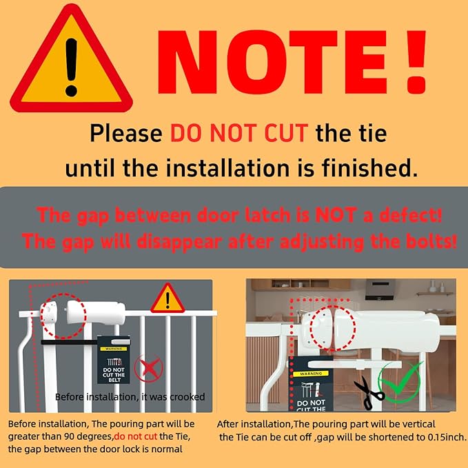 TSAYAWA Extra Wide Walk Through Baby Gate with Door,67-71.5 Inch Wide Presure Mounted No Drill Metal Auto Close Child Gate for Stair Doorway - Indoor Outdoor Safty Gate for Toddler Dog Doggie, White