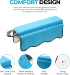 Whale Baby Bath Kneeler and Elbow Rest Set – Extra Thick Padded Cushion – Waterproof Non-Slip Mat with Storage Pockets – Bathtime Safety – Baby Shower or Registry Gift for Moms and Dads (Blue)