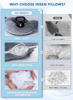 INSEN Pregnancy Pillow,Maternity Body Pillow with Velvet Cover,C Shaped Body Pillow for Sleeping (Grey)