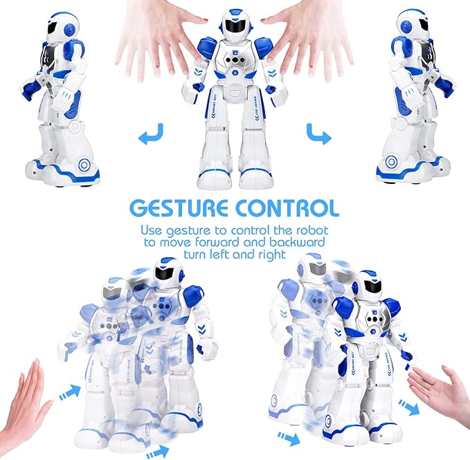 KingsDragon Robots Toy for Kids, RC Gesture Sensing Toy, Interactive Walking Singing Dancing Robot Birthday Presents for Boys Girls Age 6 7 8 9 Years Old