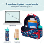 Wildkin ECO rPET 15-inch Kids Backpack – Sustainable, Padded, Adjustable – Transportation