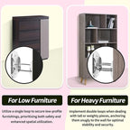 Anti Tip Furniture Anchors (6 Packs) Furniture Anchors for Baby Proofing, Earthquake Straps for Furniture Dresser Wall Safety Anchor Furniture Safety Straps Wall Straps, Silver