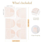 PopsyKosy Super 1 Inch Thick Premium Quality Exercise & Baby Foam Play Mats - Expandable & Large Non-Toxic Odorless Floor Mat - 6 Tiles Spacious 6x4ft, Peel-Resistant - Cream Pink