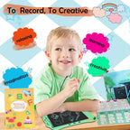 LCD Doodle Board Dinosaur Writing Tablet for Kids Toys, 8.5 Inch Colorful Todder Drawing Pad for Educational Learning Gift in Christmas Birthday Suitable for 3 4 5-8 Years Old Boys Girls (Green)