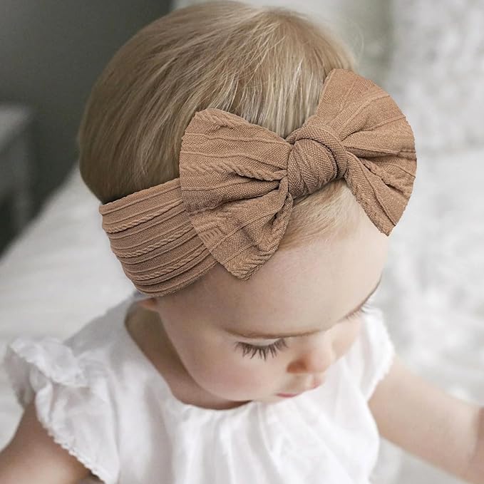 CÉLLOT Super Stretchy Soft Knot Headbands with Hair Bows Head Wrap Hair Accessories For Newborn Baby Girls Infant Toddlers Kids