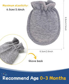 Cute Baby Mittens Newborn, No Scratch Baby Boy Mittens, Baby Girl Hat Gloves for Toddlers, Infant, Newborn