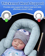 Infant Insert Compatible with Mamaroo Swing & Graco Swing, Thickened Baby Car Seat Head Support with Shoulder Covers, Breathable Newborn Car Seat Insert for Preemie to Toddler