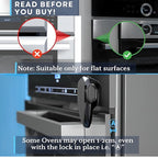Oven Lock Child Safety, 1 Pack, Oven Door Lock Child Safety, Oven Baby Proofing, Heat-Resistant, Durable & Easy to Install Oven Safety Locks for Toddlers, Baby Proof Oven (Black)