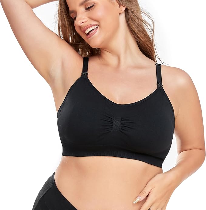 Suekaphin 5PACK Nursing Bra Wireless Bra Women's Sleeping Maternity Bra Breastfeeding Bra