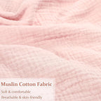 Baby Nursing Pillow Cover, Removeable Breastfeeding Pillow Slipcover, Muslin Nursing Pillow Case for Newborn Boys Girls, Soft Fabric Fits Snug On Infant, Washable & Breathable, Pink (Cover Only)