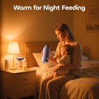 QIBOX Portable Bottle Warmer for Travel - 3Min Fast Heating of Breast Milk and Formula, 36W Fast Charge, 17 Ounces Large Capacity, Baby Bottle Warmer On The Go for Outdoor Airplane and Car